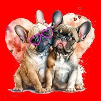 Valentines Gift Day Gift And Funny French Bulldog Gift Santa Hat thumb 1