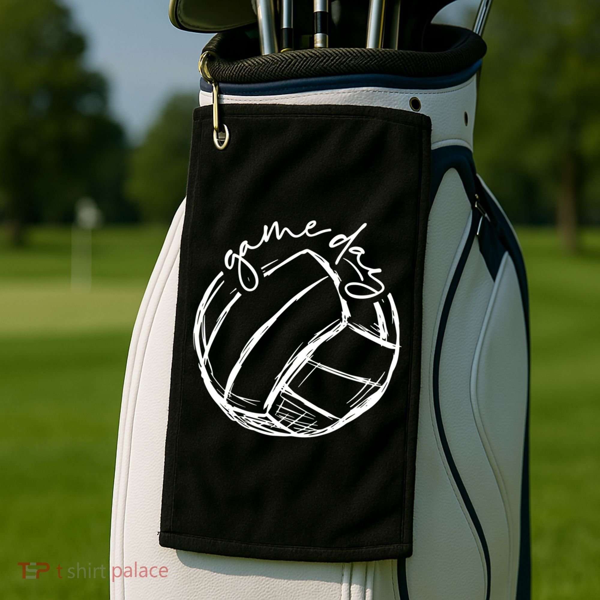 Volleyball Game Day Funny Gift For Volleyball Lovers Gift Golf Towel