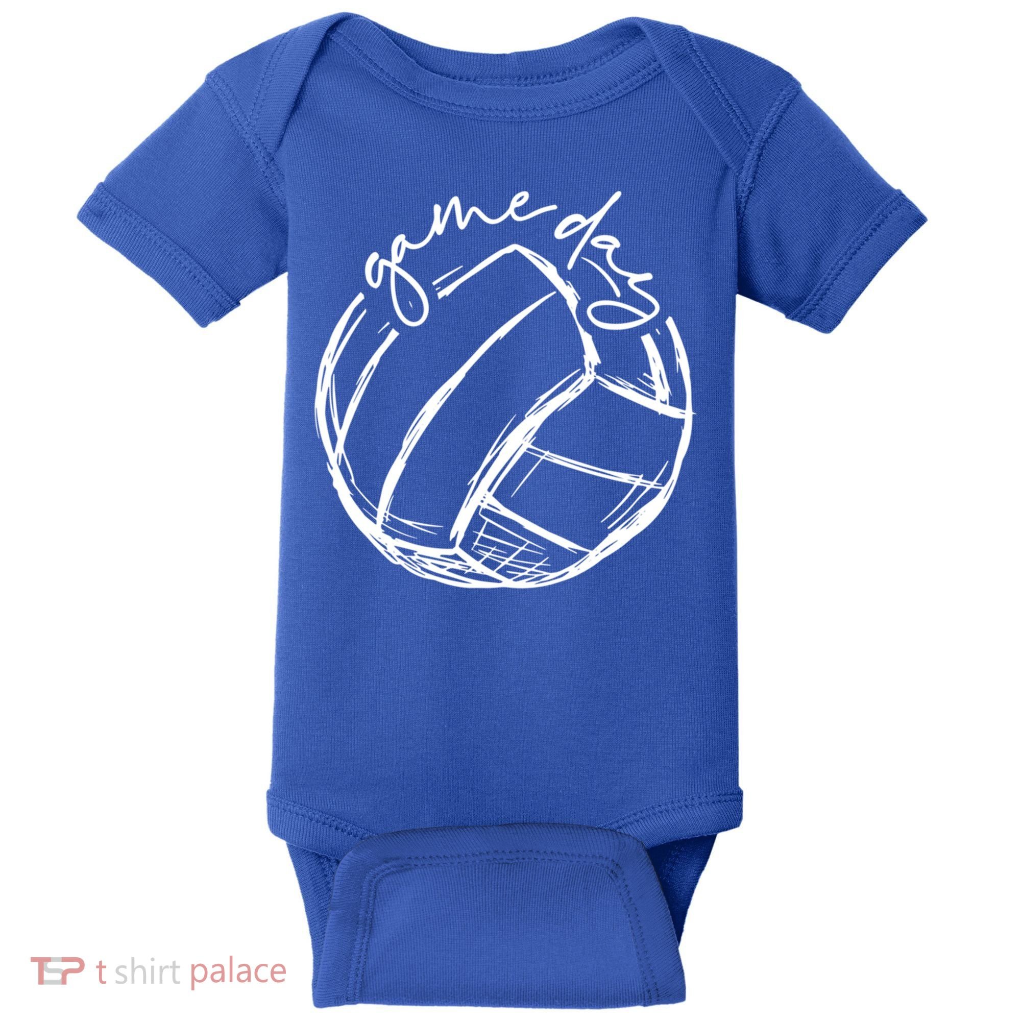 Volleyball Game Day Funny Gift For Volleyball Lovers Gift Baby Bodysuit