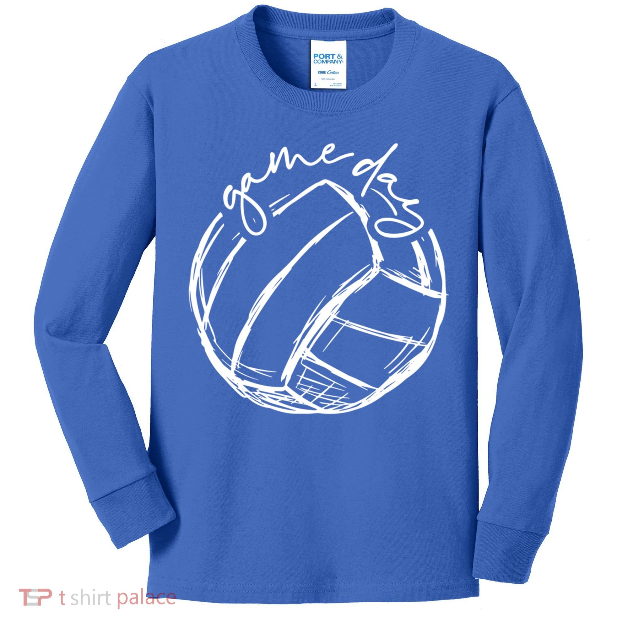 Volleyball Game Day Funny Gift For Volleyball Lovers Gift Kids Long Sleeve Shirt
