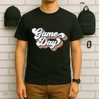 Vintage Game Day Vibes Retro Football Volleyball Soccer Gift T-Shirt thumb 6