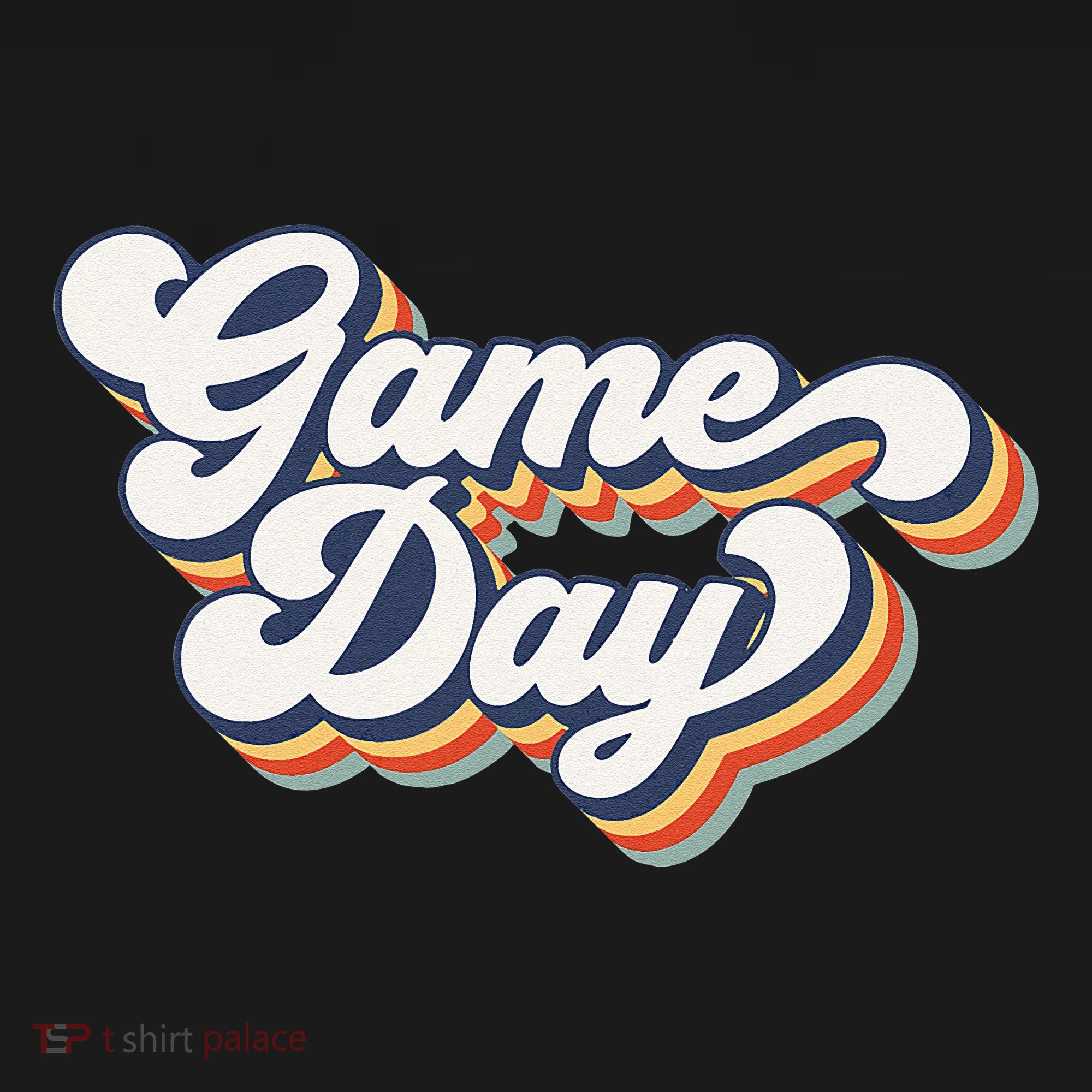 Vintage Game Day Vibes Retro Football Volleyball Soccer Gift T-Shirt