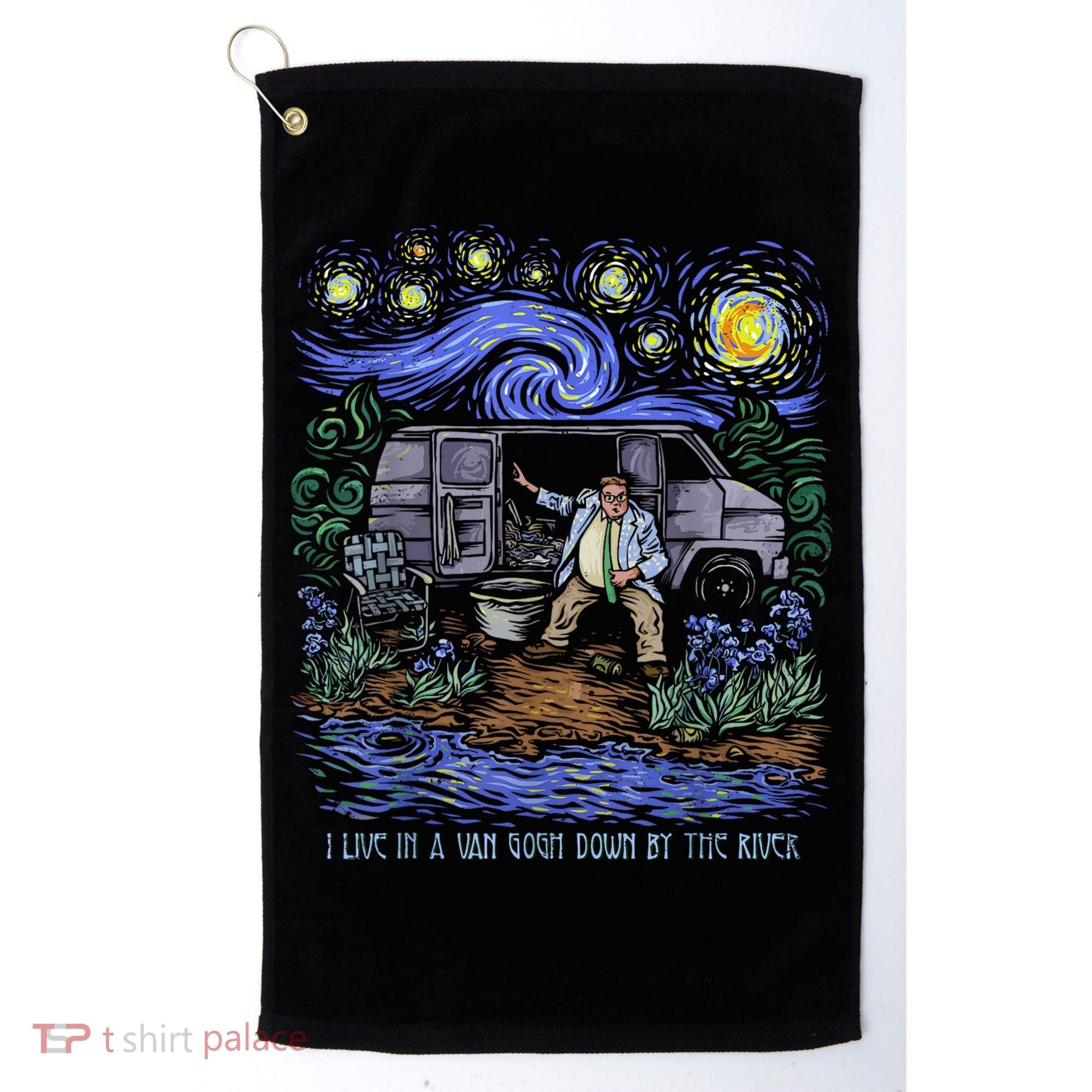 Van Gogh Down By The River Golf Towel