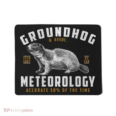 Vintage Groundhog's Day Meterology ESTD 1887 Mousepad