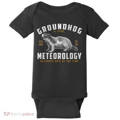 Vintage Groundhog's Day Meterology ESTD 1887 Baby Bodysuit