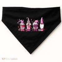 Valentine Gnomes Drink Coffee Latte Valentine USA-Made Doggie Bandana thumb 0