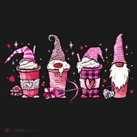 Valentine Gnomes Drink Coffee Latte Valentine Apron thumb 3