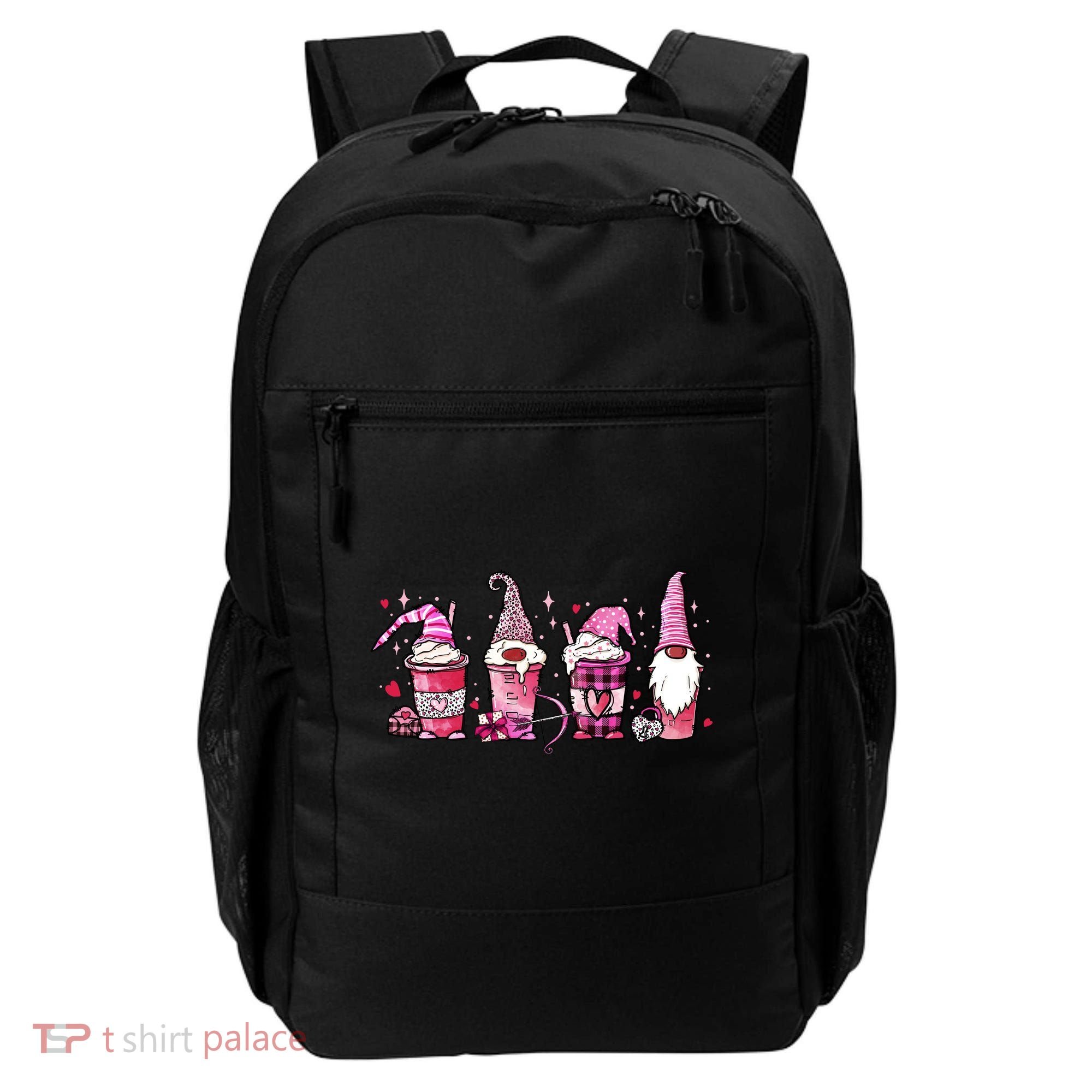 Valentine Gnomes Drink Coffee Latte Valentine Backpack