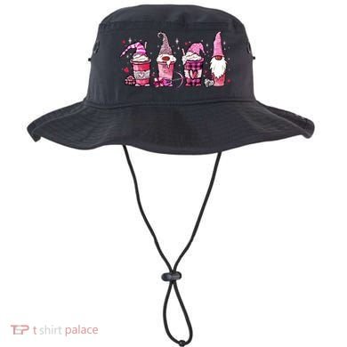 Valentine Gnomes Drink Coffee Latte Valentine Bucket Hat