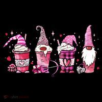 Valentine Gnomes Drink Coffee Latte Valentine Women's Hoodie thumb 2