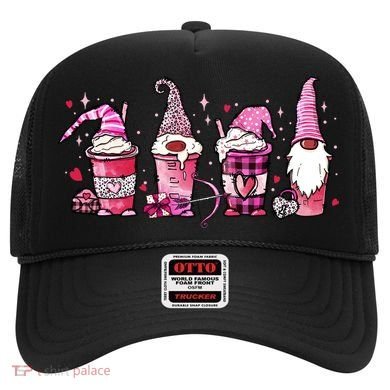 Valentine Gnomes Drink Coffee Latte Valentine Hat