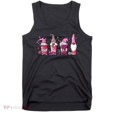 Valentine Gnomes Drink Coffee Latte Valentine Tank Top