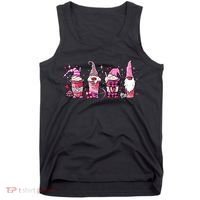 Valentine Gnomes Drink Coffee Latte Valentine Tank Top thumb 0