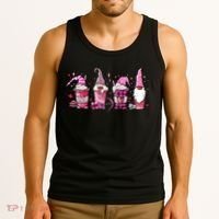 Valentine Gnomes Drink Coffee Latte Valentine Tank Top thumb 3