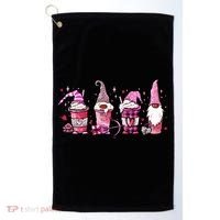 Valentine Gnomes Drink Coffee Latte Valentine Golf Towel thumb 0