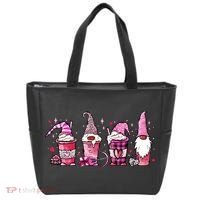 Valentine Gnomes Drink Coffee Latte Valentine Tote Bag thumb 0