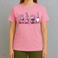 Valentine Gnomes Drink Coffee Latte Valentine T-Shirt thumb 4