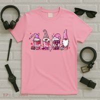 Valentine Gnomes Drink Coffee Latte Valentine T-Shirt thumb 5