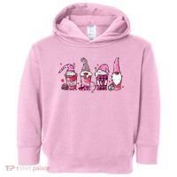Valentine Gnomes Drink Coffee Latte Valentine Toddler Hoodie thumb 0