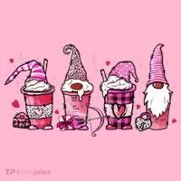Valentine Gnomes Drink Coffee Latte Valentine Toddler Hoodie thumb 2