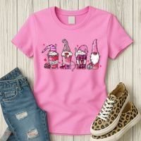 Valentine Gnomes Drink Coffee Latte Valentine Women's T-Shirt thumb 3