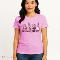 Valentine Gnomes Drink Coffee Latte Valentine Women's T-Shirt thumb 4