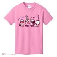 Valentine Gnomes Drink Coffee Latte Valentine Kids T-Shirt thumb 0