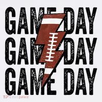 Vintage Game Day Football Lightning Bolt Funny Team Sport T-Shirt thumb 7
