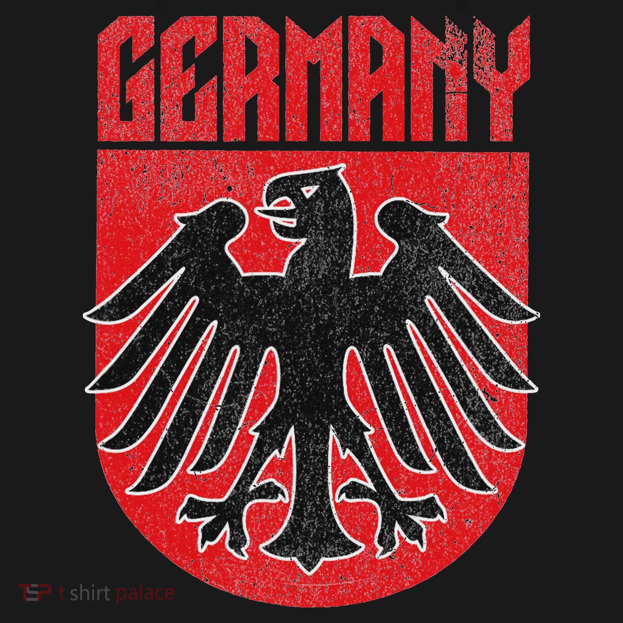 Vintage German Eagle Deutschland Red Stocking Stuffer T-Shirt
