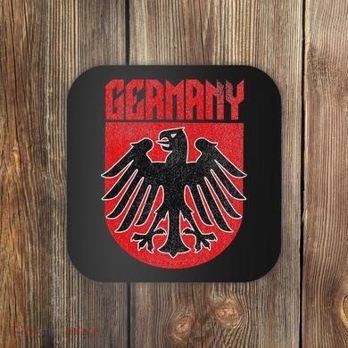 Vintage German Eagle Deutschland Red Stocking Stuffer Coaster