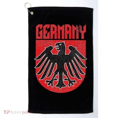 Vintage German Eagle Deutschland Red Stocking Stuffer Golf Towel
