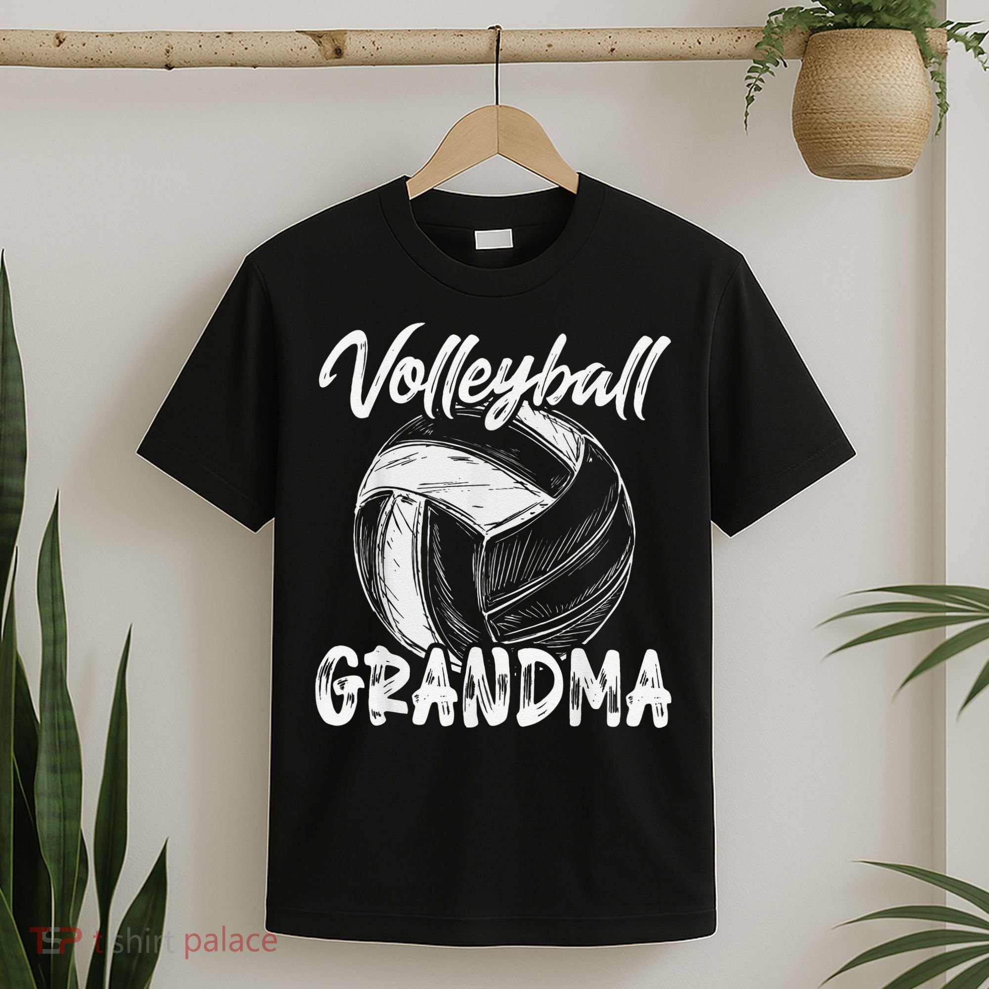 Volleyball Grandma For  Family Matching Players Team T-Shirt
