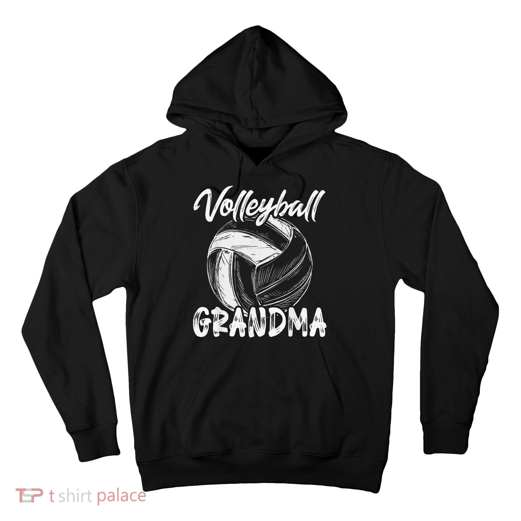Volleyball Grandma For  Family Matching Players Team Tall Hoodie