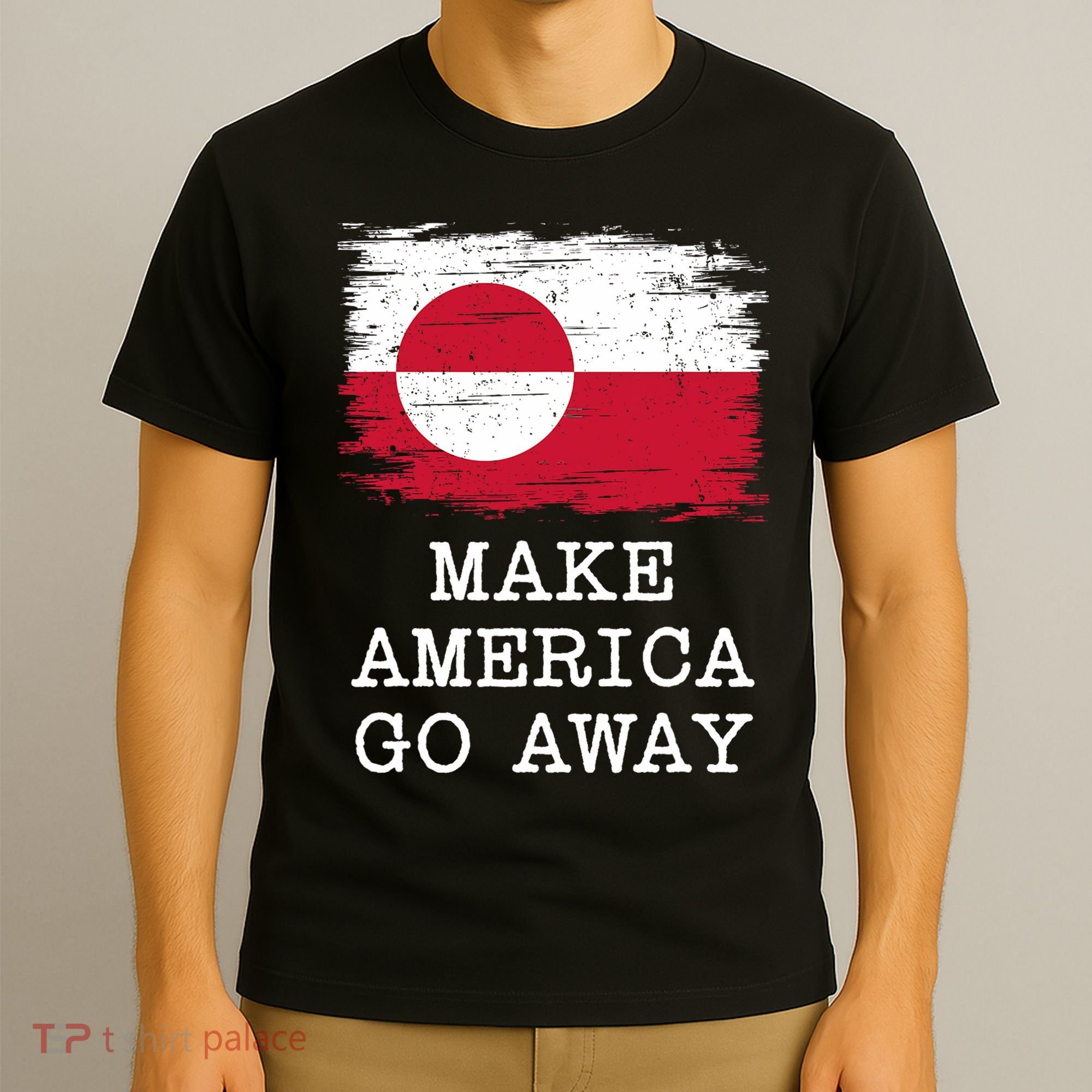 Vintage Greenland Flag Make America Go Away Not For Sale T-Shirt
