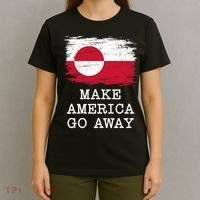 Vintage Greenland Flag Make America Go Away Not For Sale T-Shirt thumb 4