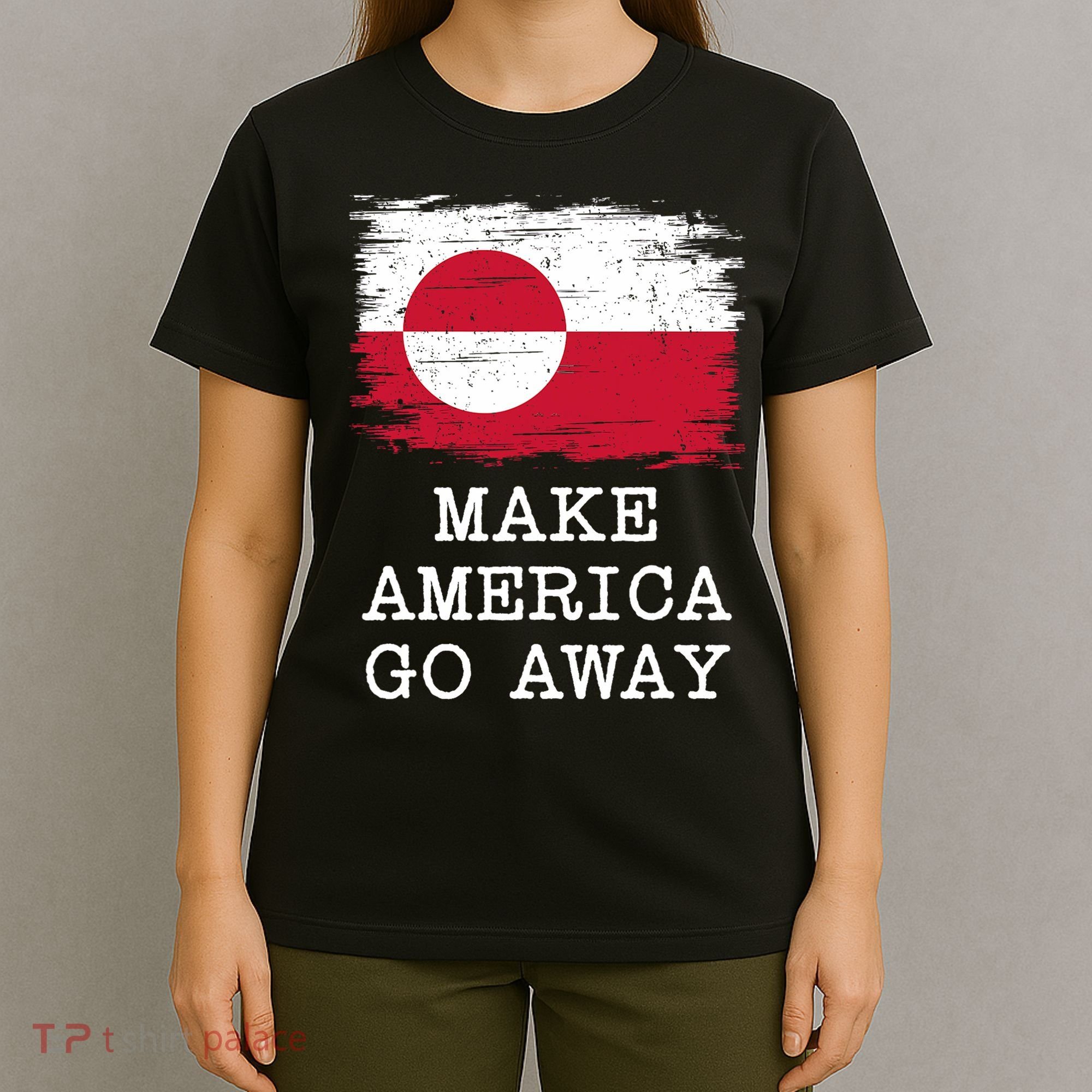 Vintage Greenland Flag Make America Go Away Not For Sale T-Shirt