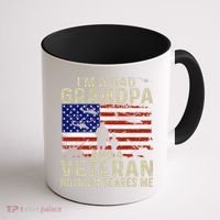 Veteran Grandpa For Grandpa Veteran Fathers Day Coffee Mug thumb 1