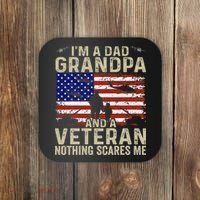 Veteran Grandpa For Grandpa Veteran Fathers Day Coaster thumb 0