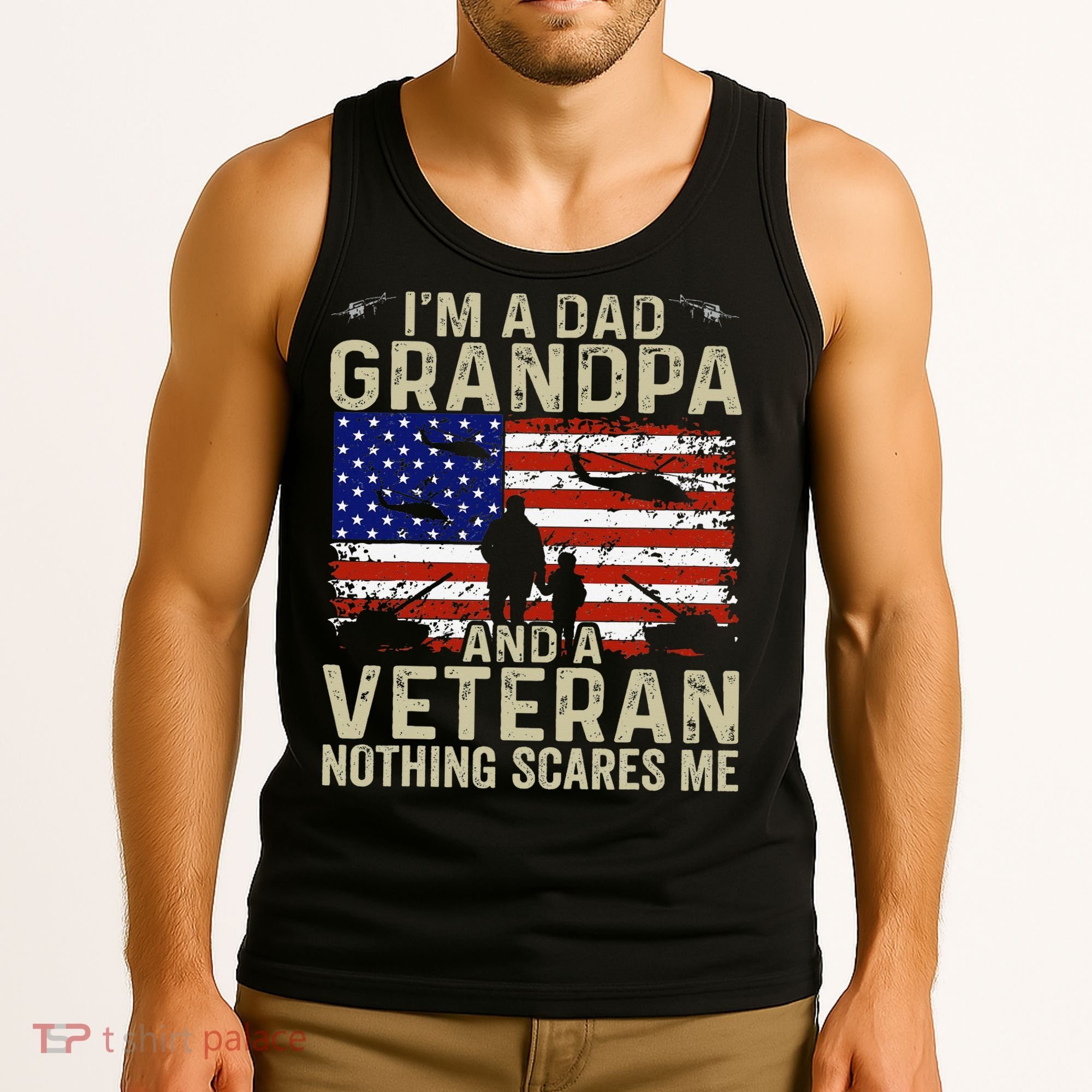 Veteran Grandpa For Grandpa Veteran Fathers Day Tank Top