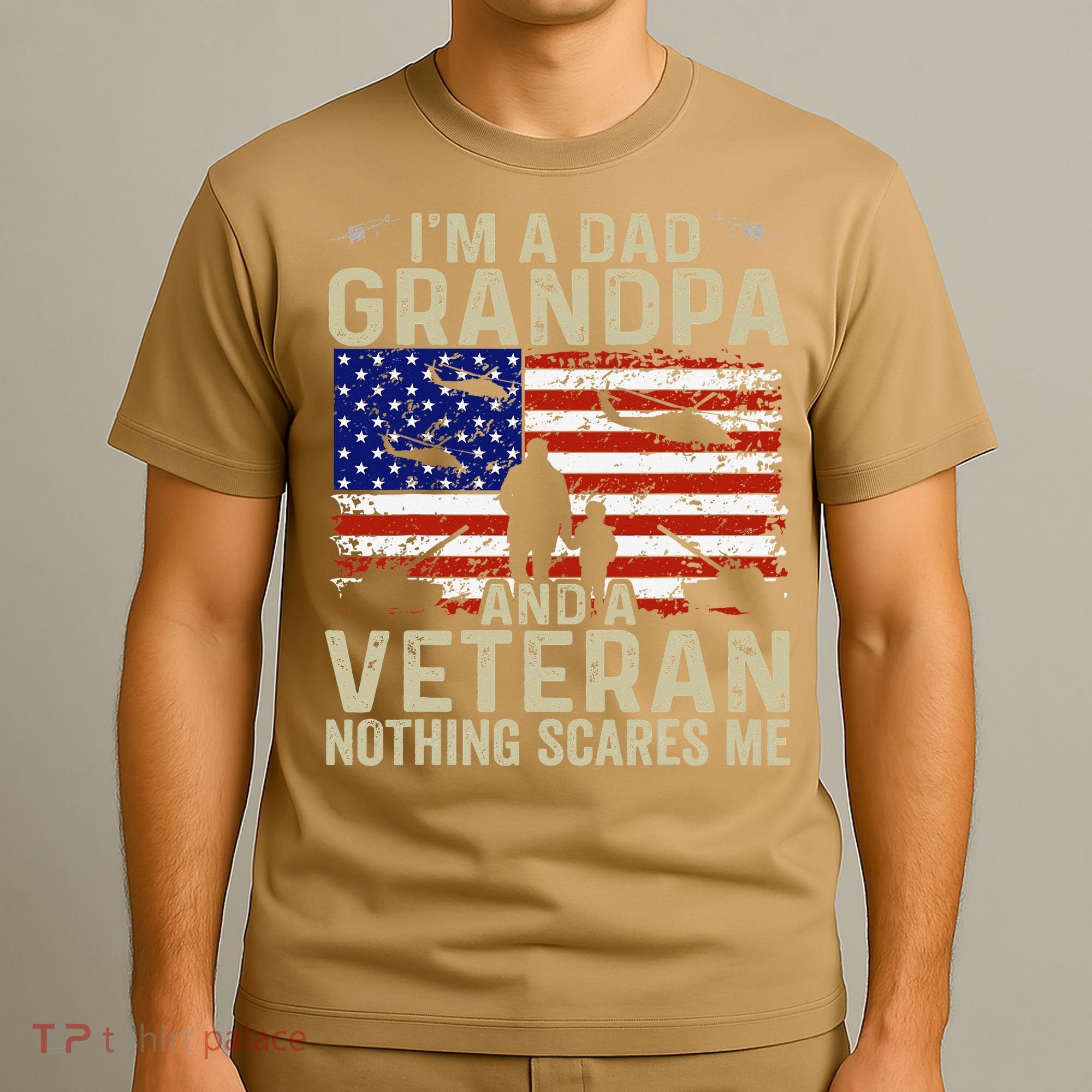 Veteran Grandpa For Grandpa Veteran Fathers Day T-Shirt