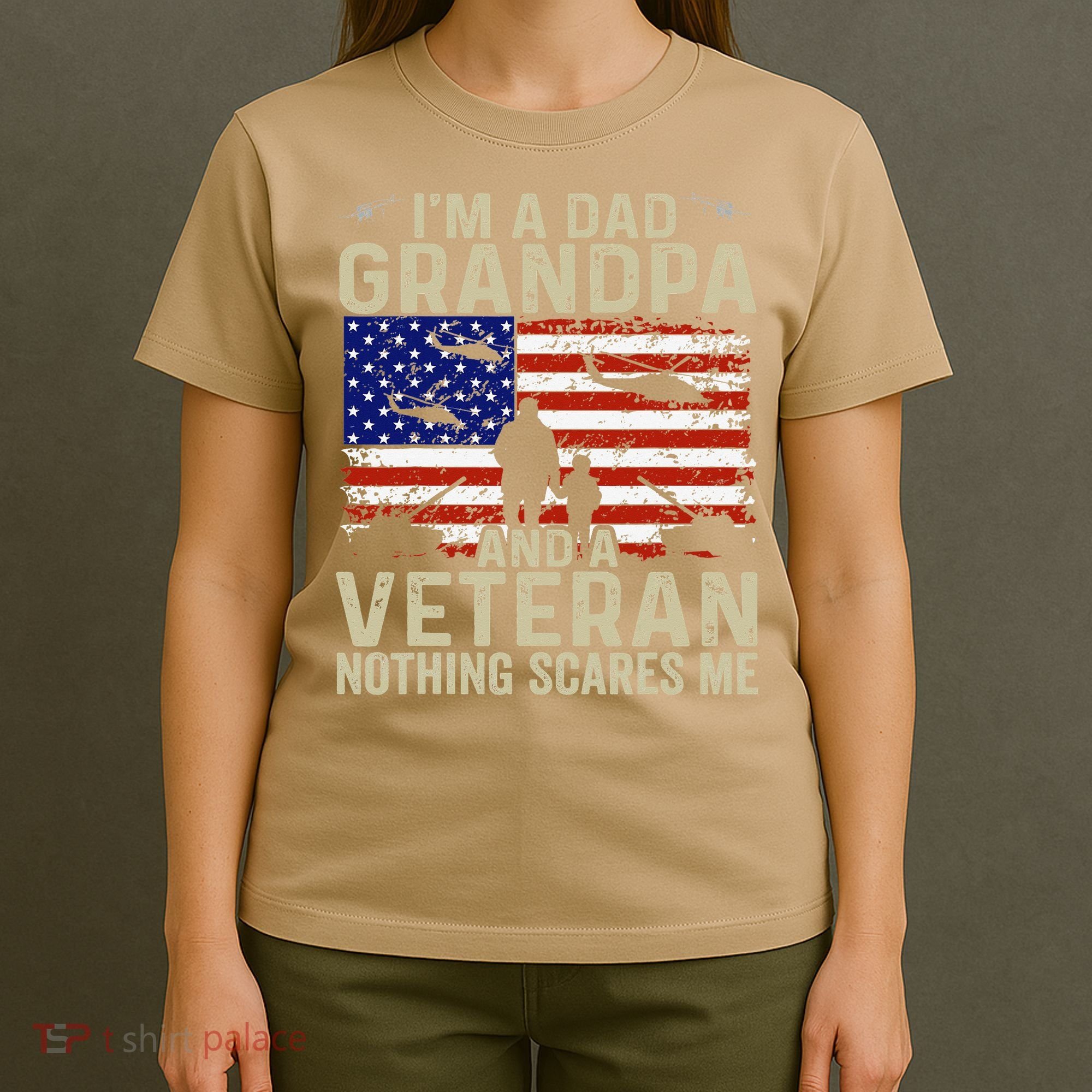 Veteran Grandpa For Grandpa Veteran Fathers Day T-Shirt