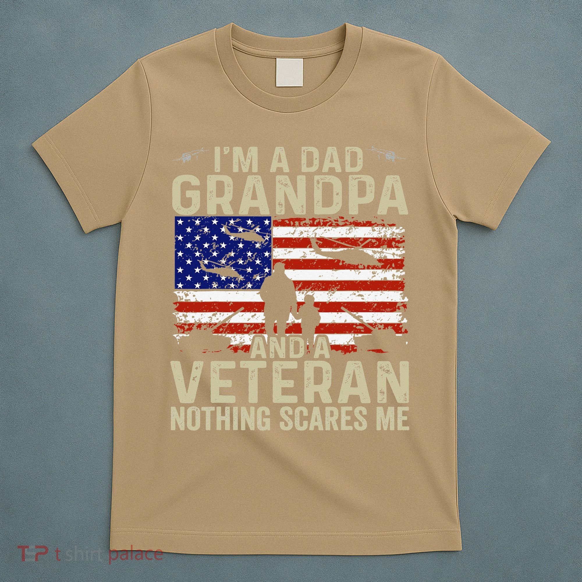Veteran Grandpa For Grandpa Veteran Fathers Day T-Shirt