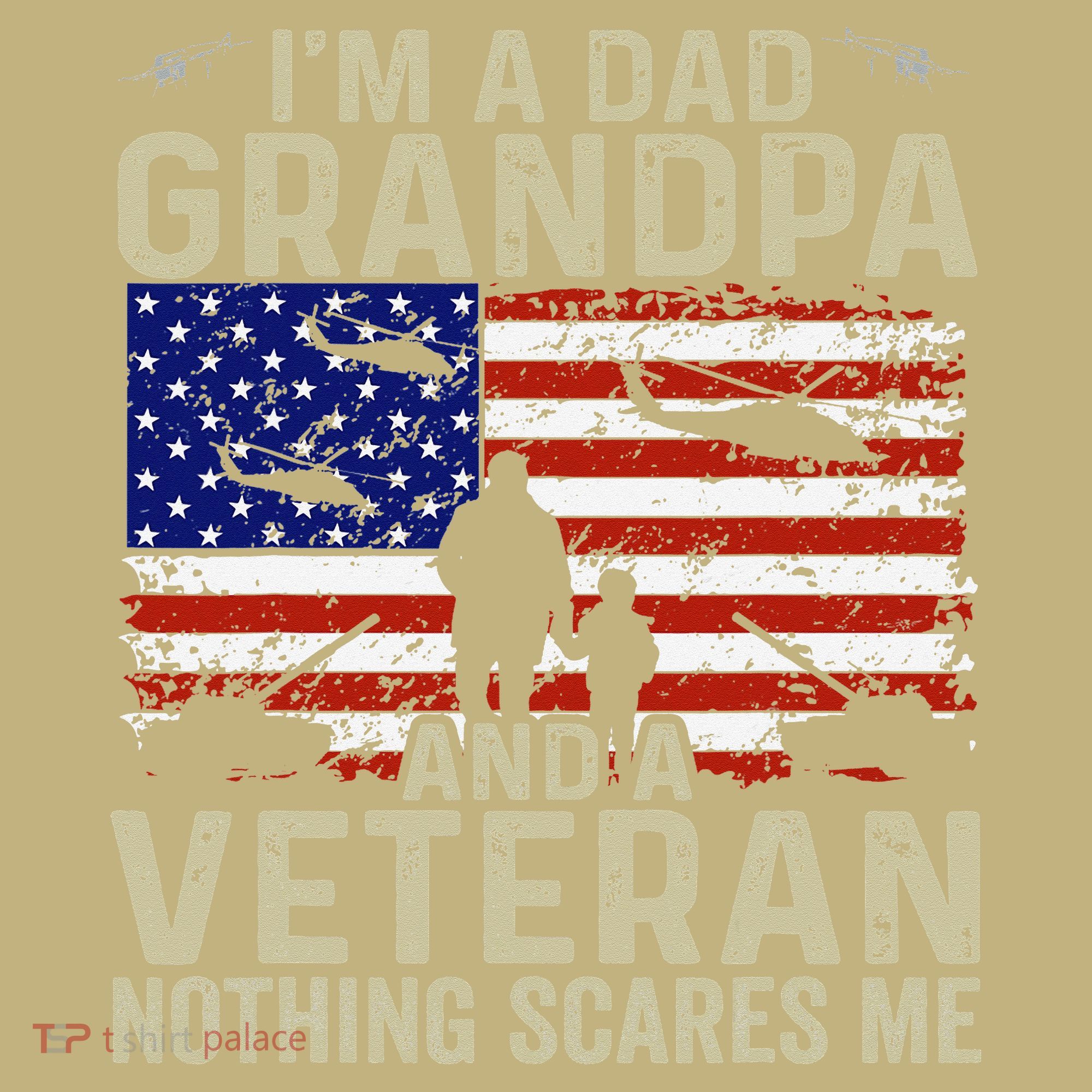 Veteran Grandpa For Grandpa Veteran Fathers Day T-Shirt