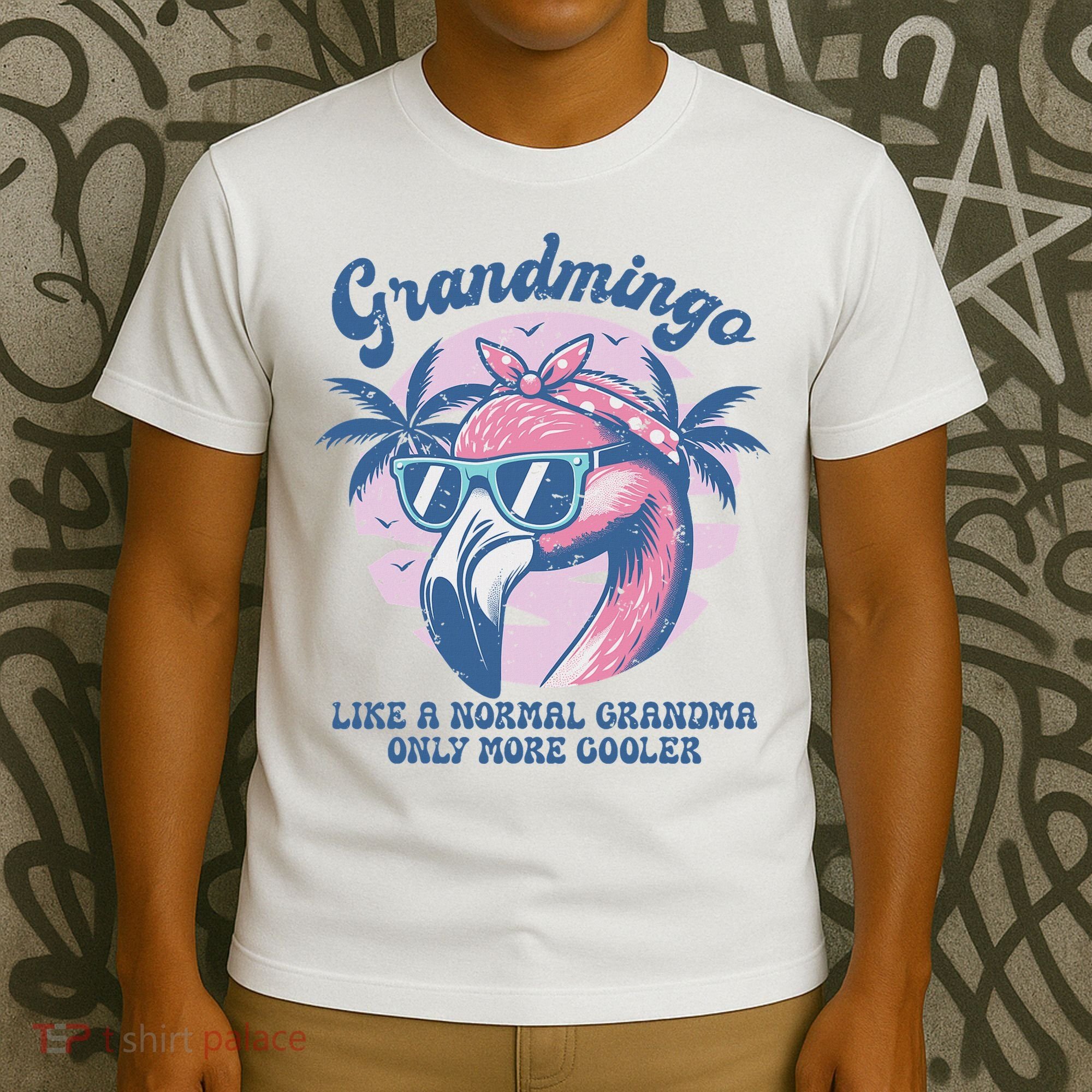 Vintage Grandmingo Flamingo Grandma Summer Vacation Women T-Shirt