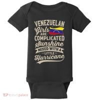 Venezuelan Girl Funny Venezuela Baby Bodysuit thumb 0