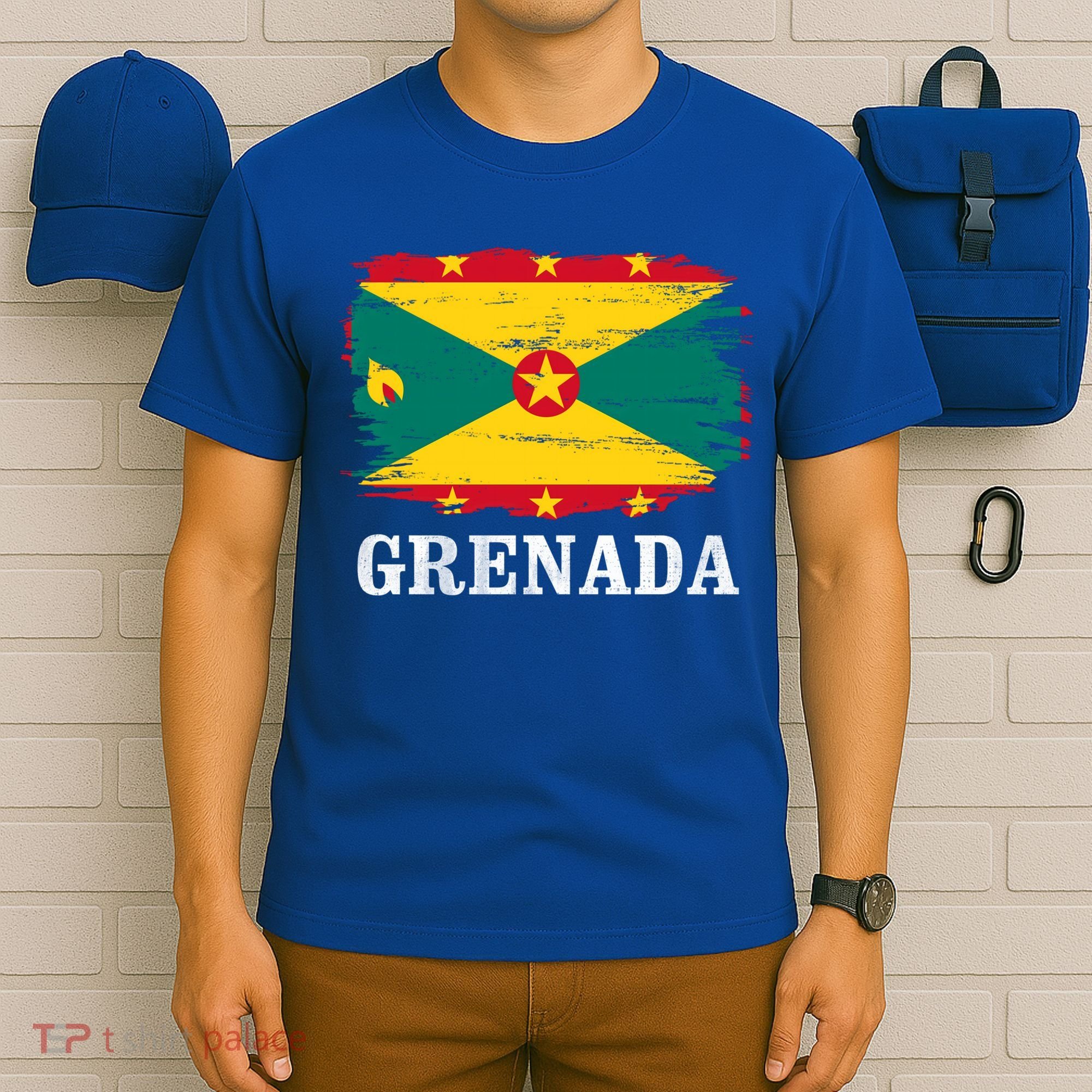 Vintage Grenada Flag For Grenadian Gift T-Shirt