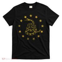 Vintage Gadsden Flag Snake Betsy Ross Flag 13 Stars T-Shirt thumb 0