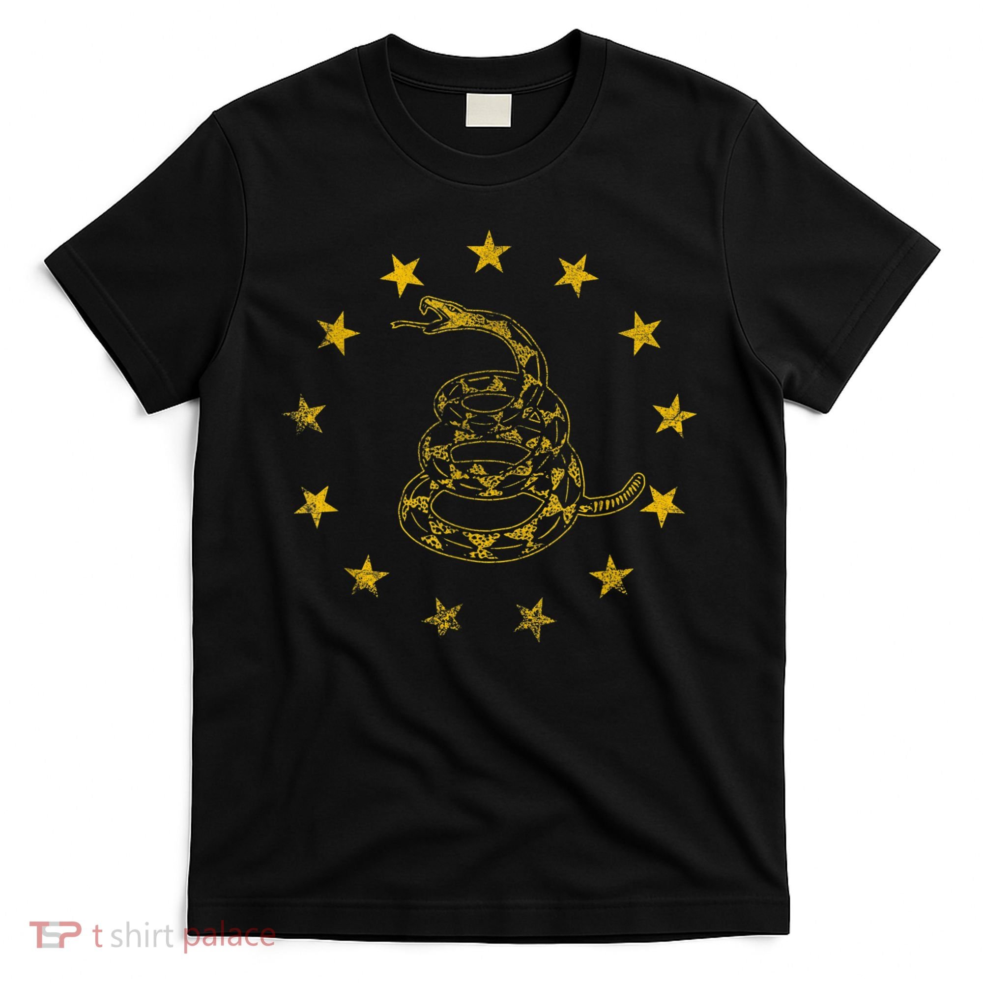 Vintage Gadsden Flag Snake Betsy Ross Flag 13 Stars T-Shirt