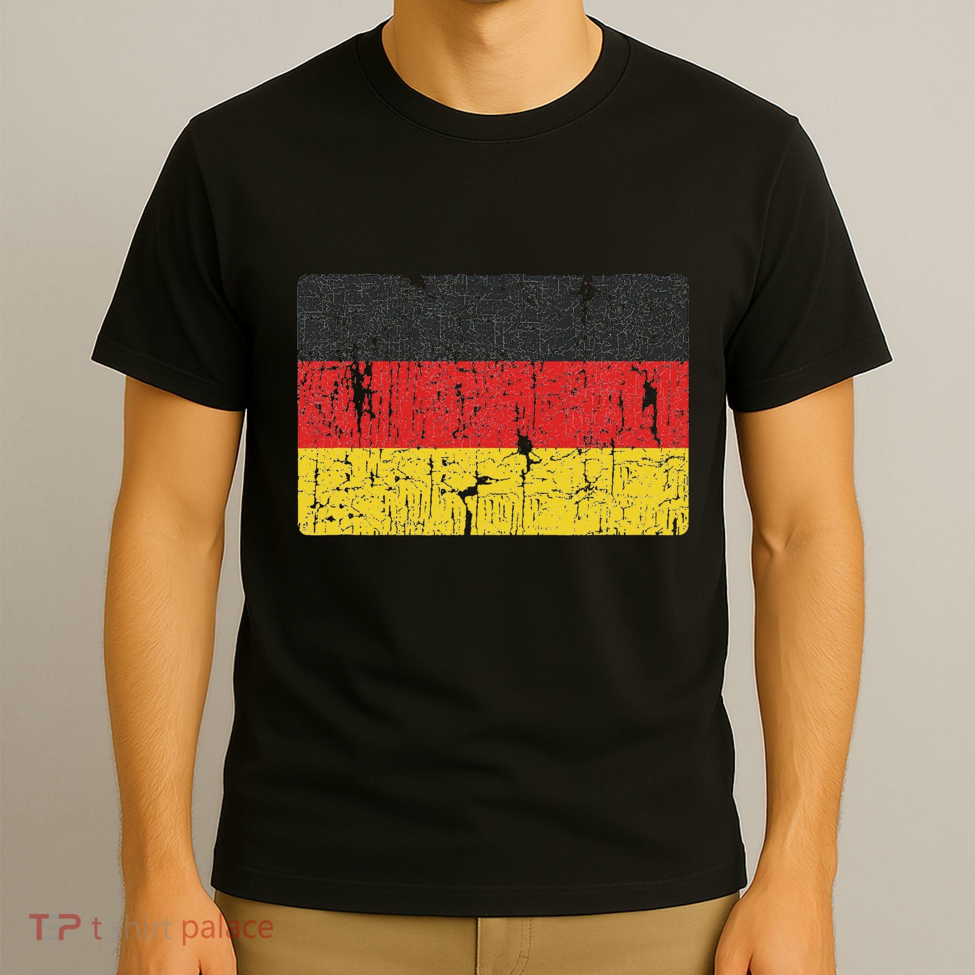 Vintage Germany Flag Gift Retro German Women Souvenir T-Shirt