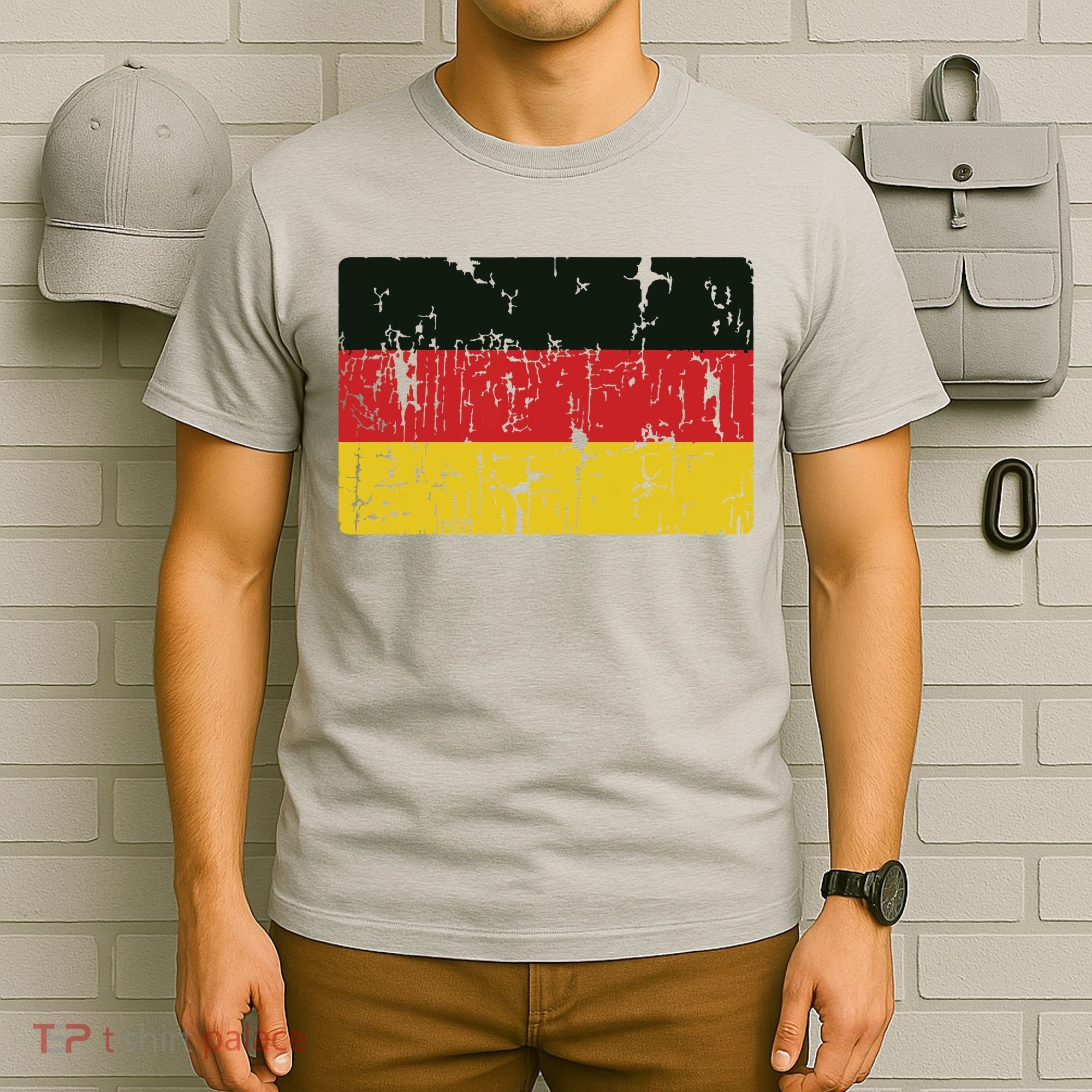 Vintage Germany Flag Gift Retro German Souvenir T-Shirt